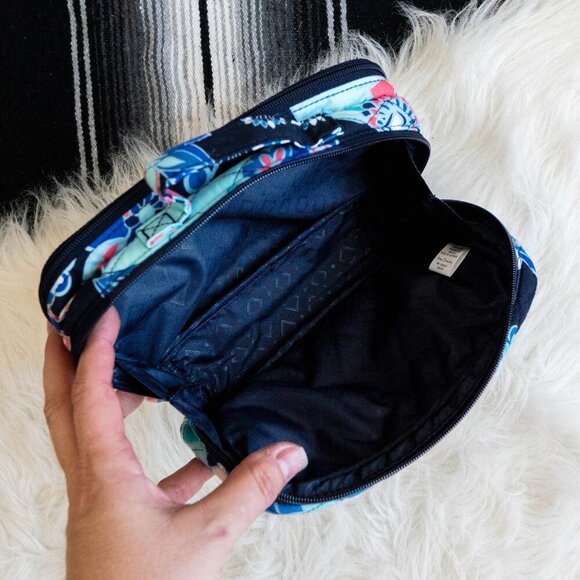 VERA BRADLEY LOTUS FLOWER SWIRL "BLUSH & BRUSH" COSMETIC CASE - Picture 7 of 12